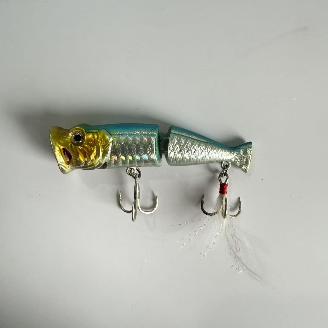 Replica of a Major Brand, Bestseller, 1pc, Lure Fishing Flipping Surface Feather Hook Two-Section Hard Bait Simulation Bait Fake Fish Bait, Suitable for Freshwater and Saltwater Fishing, Fishing Accessories, Gear, and Equipment