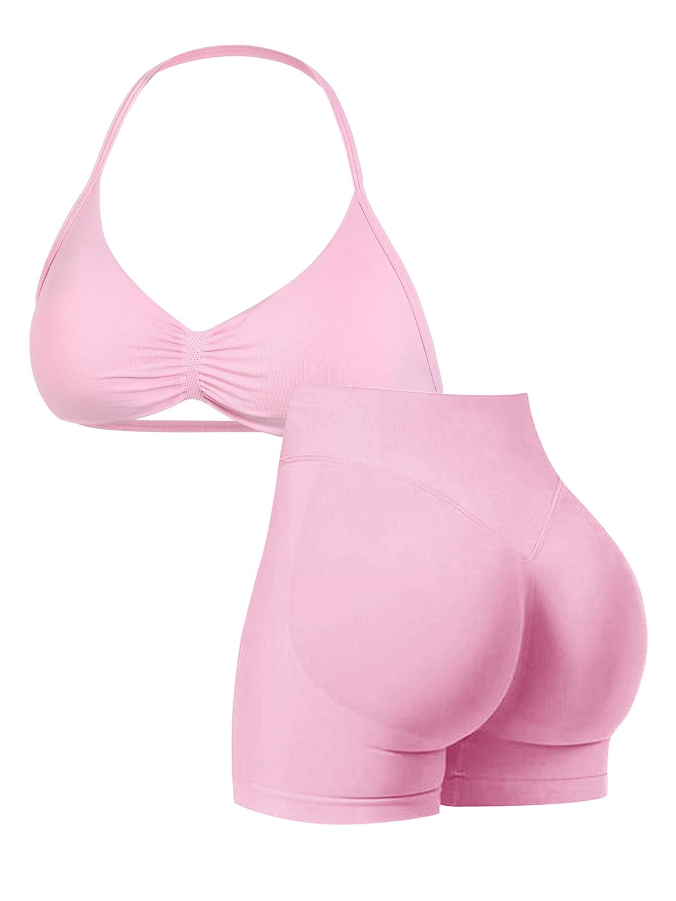New Women's Sporty Yoga Set, High-Waist Tight-Fitting Shorts and Tank Top, Summer Fitness for Running and Gym New Women's Sporty Yoga Set, High-Waist Tight-Fitting Shorts and Tank Top, Summer Fitness for Running and Gym