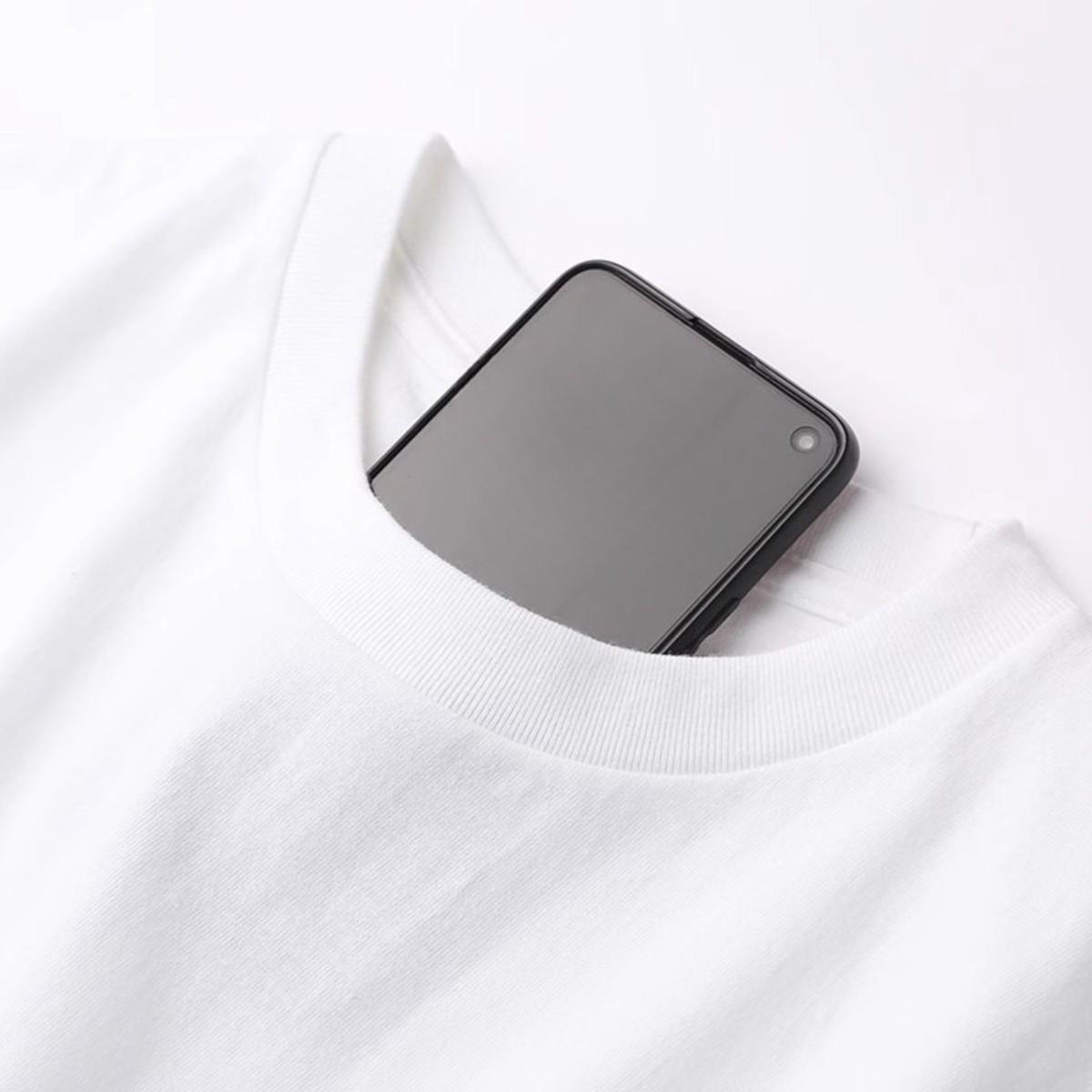 Raw Street Wear Large Size Fitness T-shirt Men's Fashion Classic Solid Color Round Neck Short Sleeve Universal for Couples in All Seasons