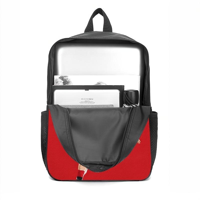 Unisex Football Theme 3-Piece Backpack Set - Durable Waterproof Scratchproof School Bag with Lunch Box, Pencil Case, Zipper Closure, Breathable Padded Straps, Fits 15in Laptop (No.1 Jersey Player Image on Solid Red Background) Unisex Football Theme 3-Piece Backpack Set - Durable Waterproof Scratchproof School Bag with Lunch Box, Pencil Case, Zipper Closure, Breathable Padded Straps, Fits 15in Laptop (No.1 Jersey Player Image on Solid Red Background)