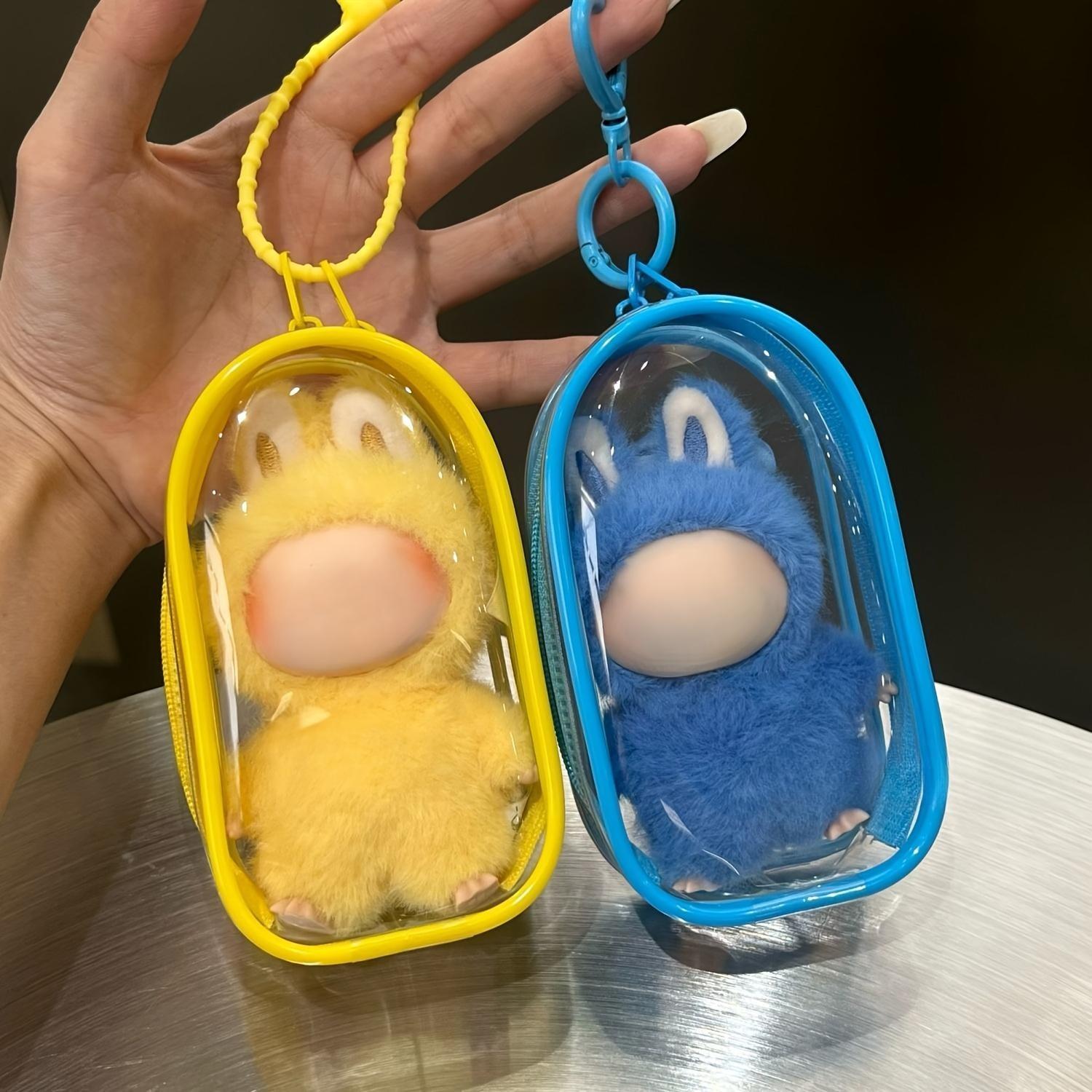 Mini Labubu Colorful Protector Case Organizer Box, For Labubu 4.0 the Monsters Pin, Love Series Outdoor Display Bag, Perfect for Collectors