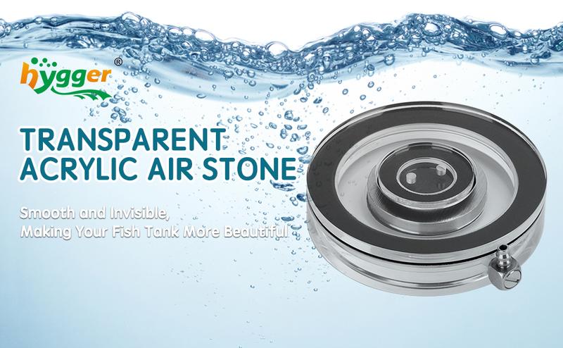 hygger aquarium bubble tube Air Stones for Aquariums, Transparent Acrylic Fish Tank Bubbler Kit with Air Tube, Ultra Silent Bubble Stone Super-High Dissolved Oxygen Diffuser for Aquarium Fish Tank and Hydroponic