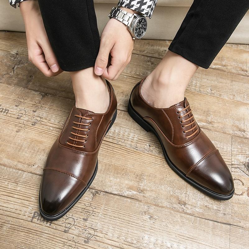 Men's Luxury Business Oxford Shoes, Smoke Color, Handmade Pointed Toe Formal Dress Shoes, Elegant Footwear for Professional Occasions