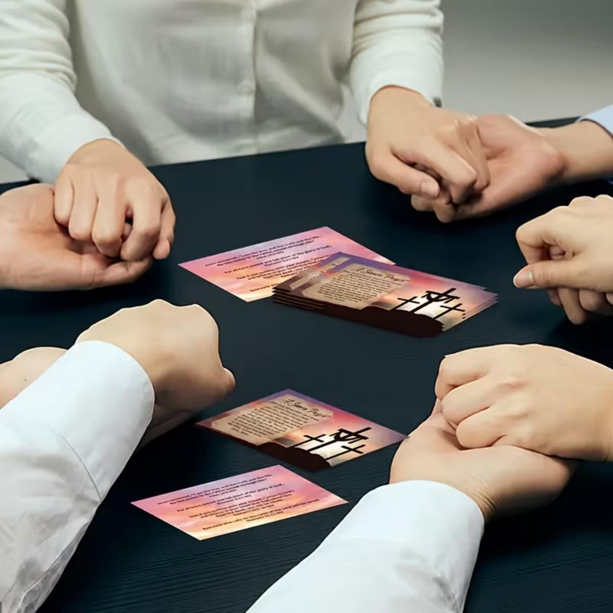 100pcs Salvation Prayer Cards / Inspirational Bible Verse Cards — Pocket-sized Gospel Tracts Cards for prayer and salvation，Suitable for Wallet Planners, Bookmarks, And Christian Gift