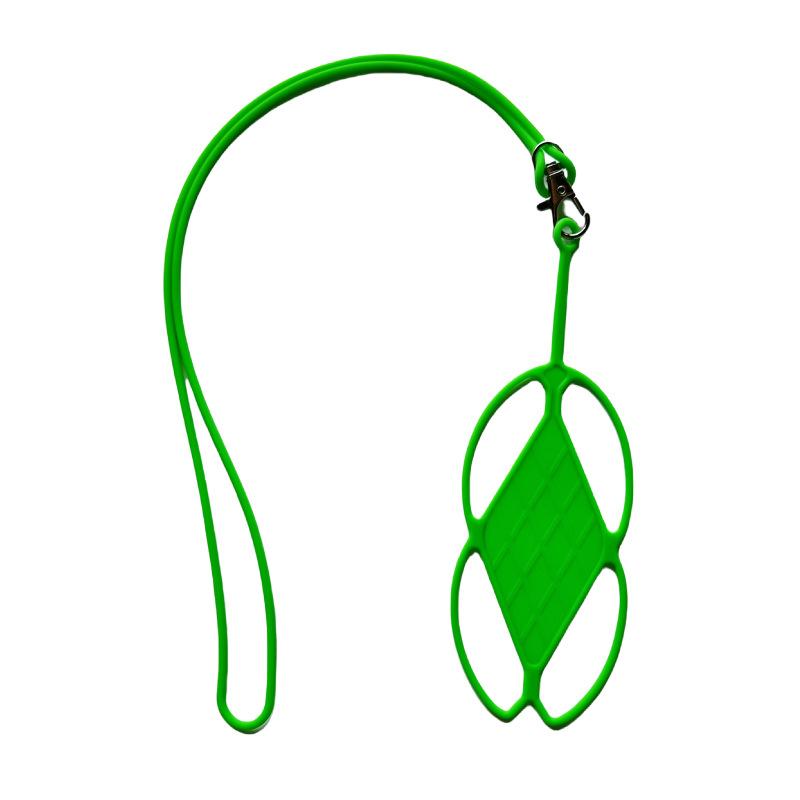 Phone Lanyard with Silicone Card Holder, Universal Durable Neck Strap for Mobile Devices, Elastic Outdoor Use with Badge Holder