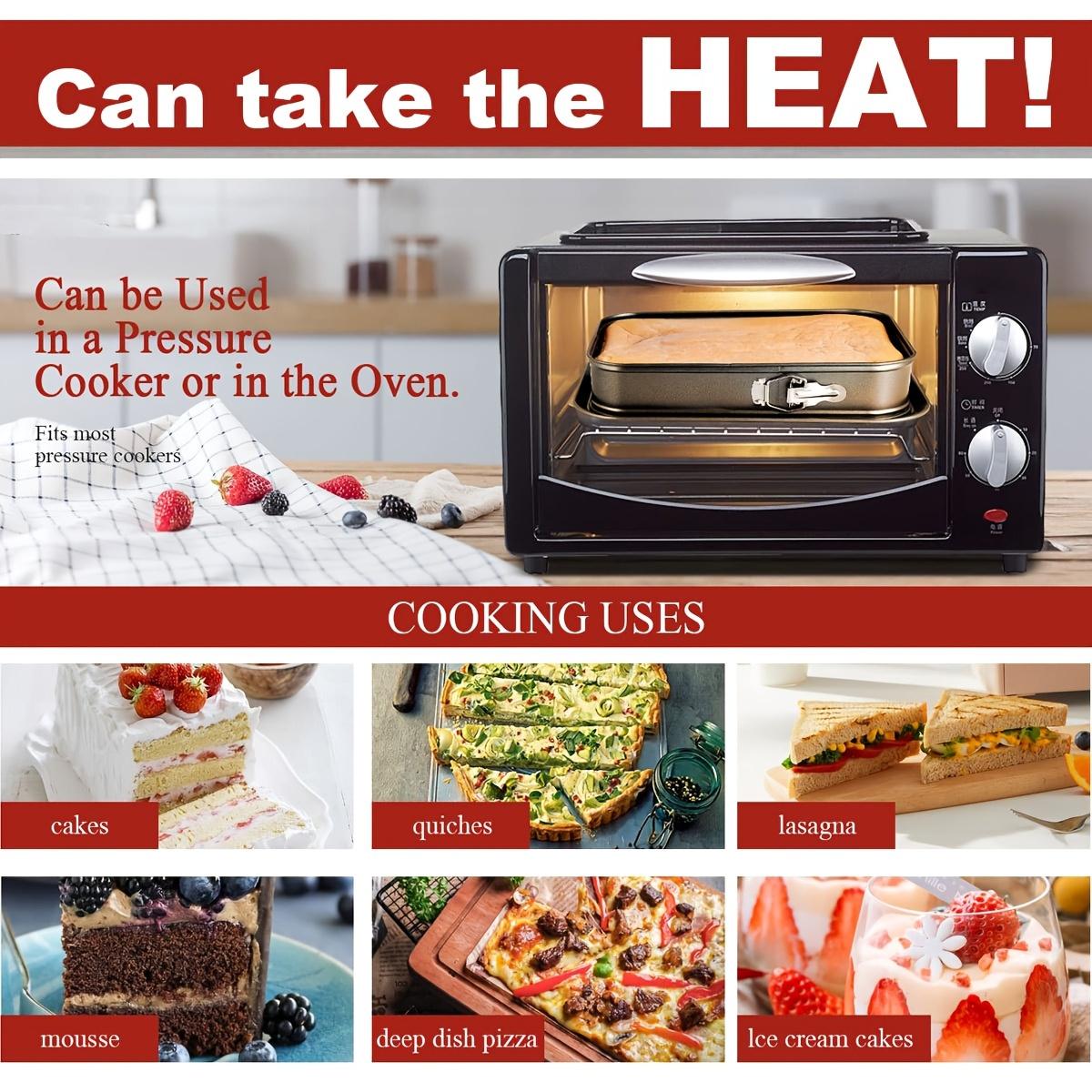 Baking artifact leak-proof rectangular cake tray: non-stick easy release| Professional grade carbon steel Easy to make perfect cheesecake Oven dishwasher safe