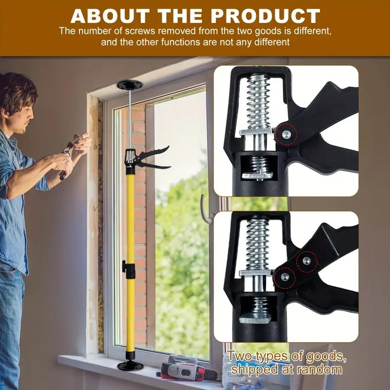 2pcs Telescopic Support Rods, ABS Metal, 88.18 lbs, Adjustable Manual Steel Joint, Non-slip Woodworking Tool for Cabinets, Panels, Stairs, Porches, and Deck Doors.