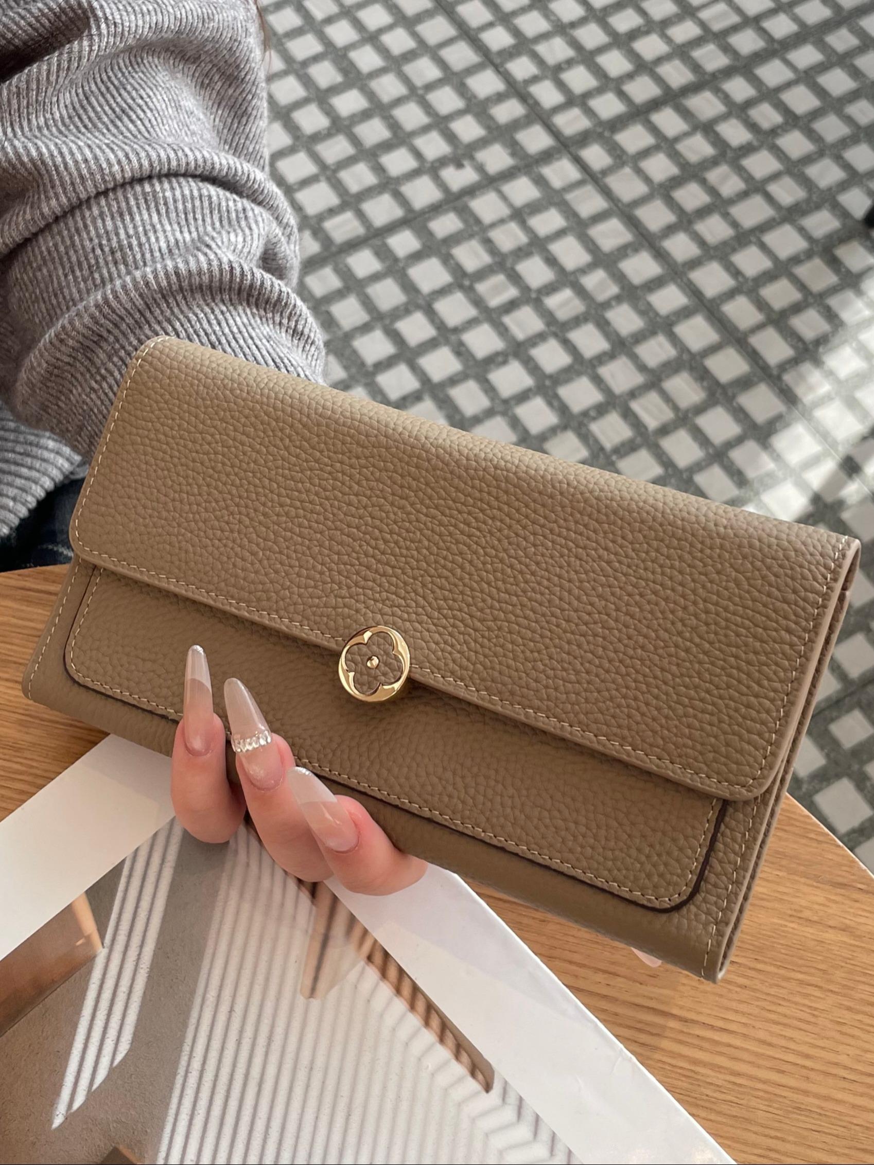 Women's New Full Leather Long Wallet, Cross-Border First Layer Cowhide Handbag, Genuine Leather Clutch Purse, Stylish and Durable