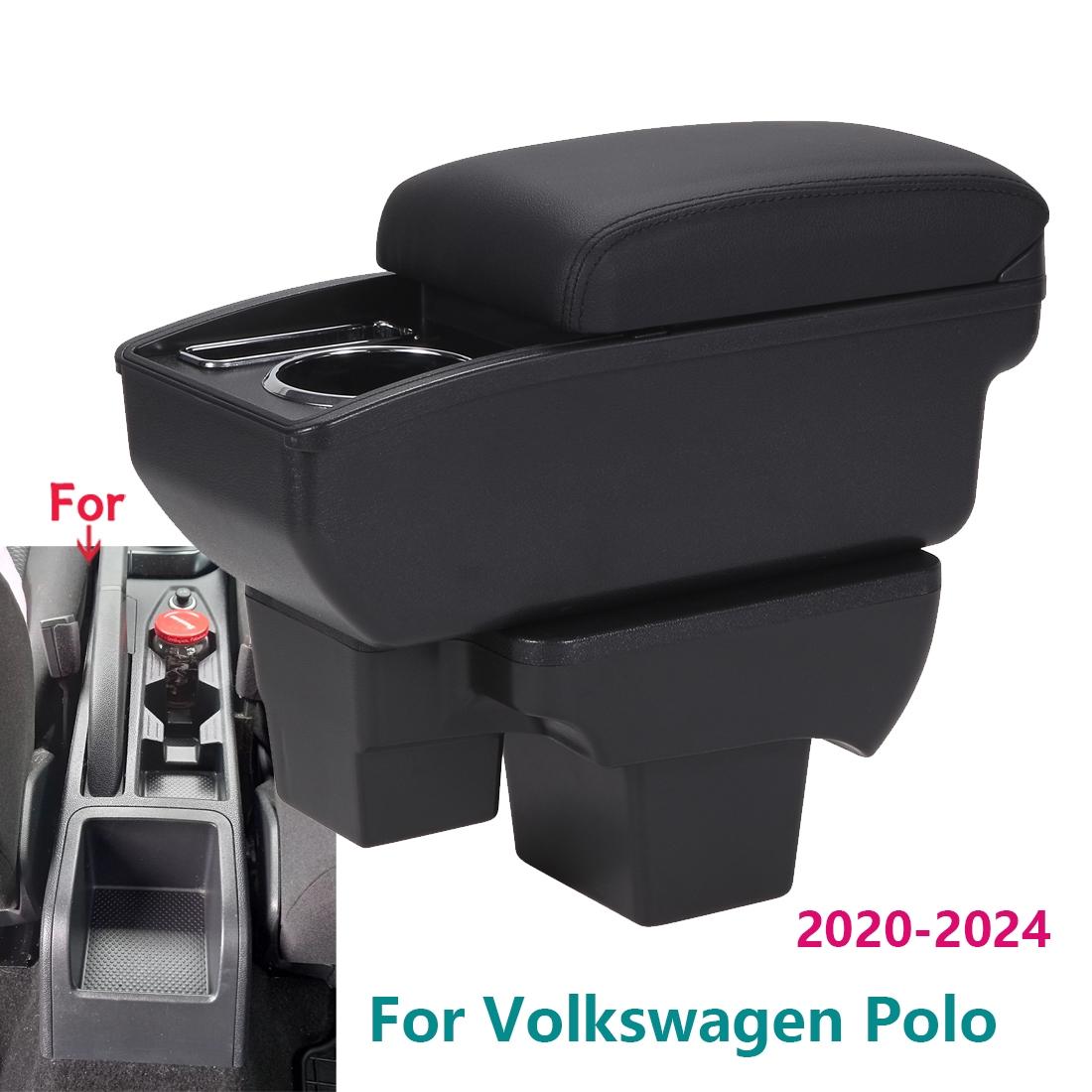 Car Armrest Box, Car Armrest Storage Box for VW Polo, Dedicated Storage Box for Interior Details, Essential Car armrest cover for VW Polo Vento ，Car Armrest Box for Volkswagen UP 2009-2020,car armrest case holster for VW Polo Vento，