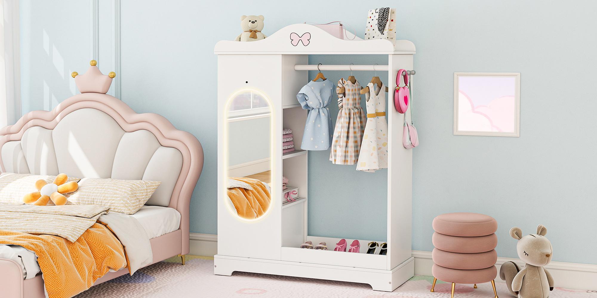 Topwin Multifunctional Girl’s Storage Cabinet with LED Mirror, Jewelry & Clothes Organizer – Safe & Stylish Topwin Multifunctional Girl’s Storage Cabinet with LED Mirror, Jewelry & Clothes Organizer – Safe & Stylish