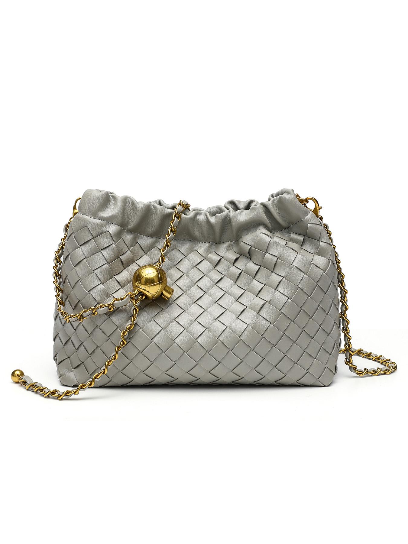 New Cloud Design Handmade Woven Chain Shoulder Bag, Simple Fashion Crossbody Backpack for Women, Unique Style Daily Use