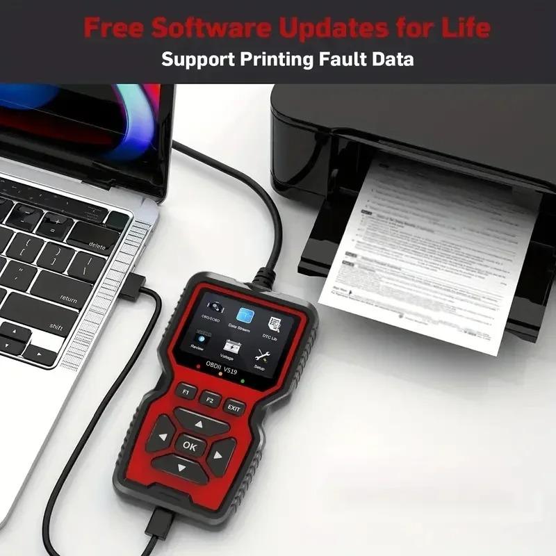 Scan Tool Diagnostic Scanner, Automotive Scan Tool, Engine Light Code Reader, Reset Function, Data Flow, I/m Ready, Evaporation & Oxygen Test, Universal Fit