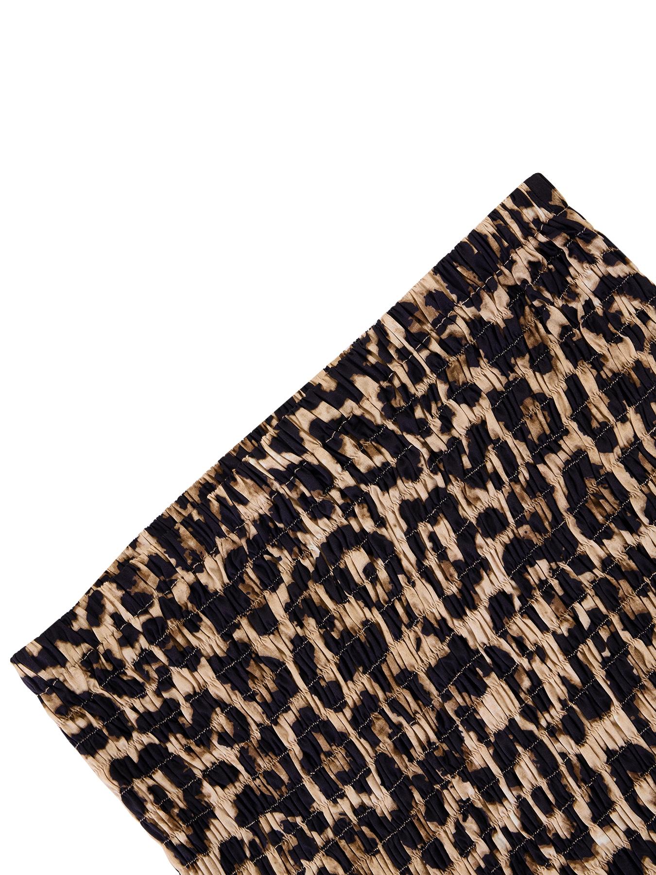 Plus Size Christmas Women's Clothing Elegant Leopard Print High Waist Long Skirt, Plus Size Women's Fall Fashion, Fitted Woven Fabric, Modest Style, Womenswear, Bottom