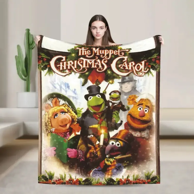 The Muppet Christmas Carol  Plush Blanket Girls Boys  Flannel Throw Blanket For Home Decor Soft Custom Bedspread Birthday Gift