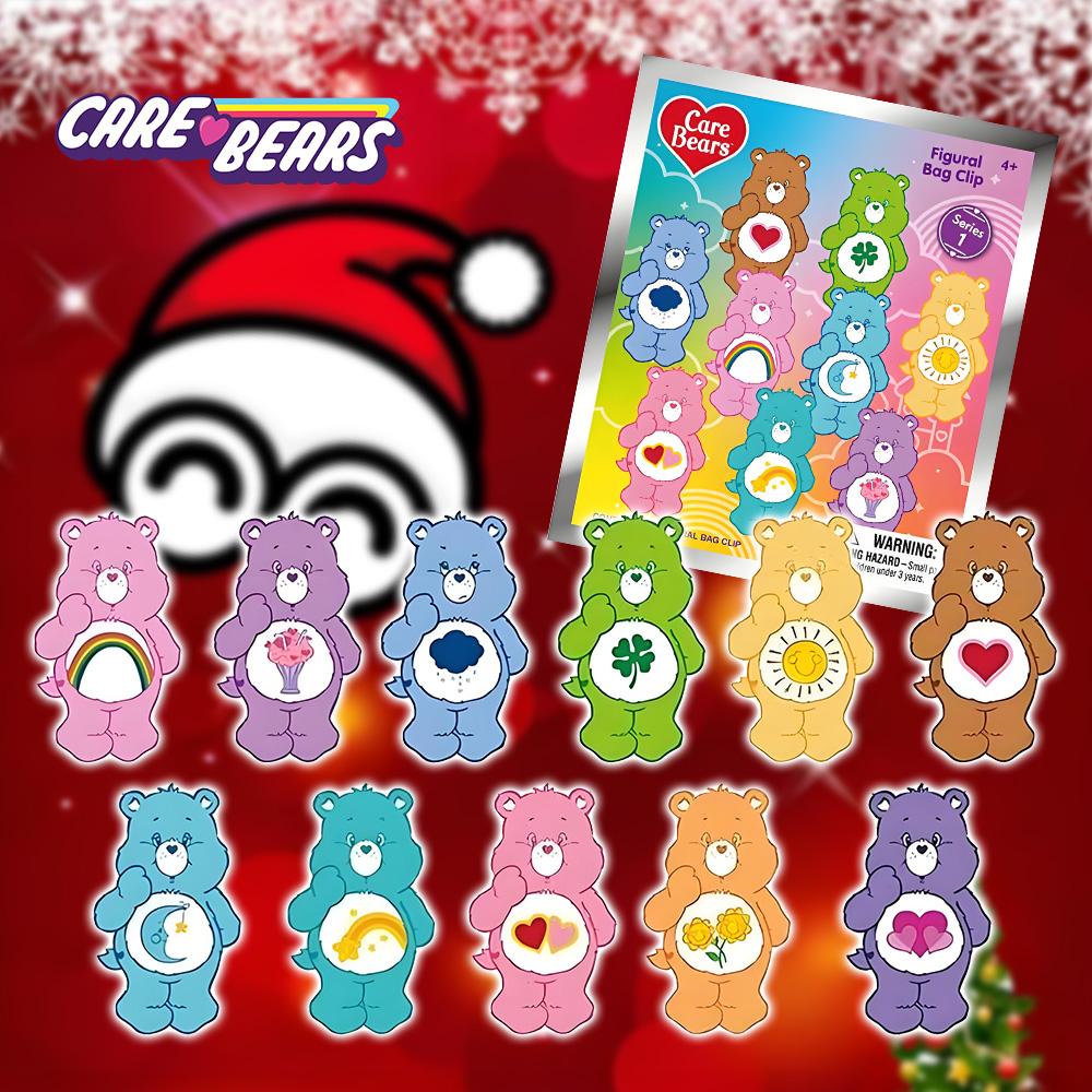 Care Bears Officially Licensed 3D Cute Doll Blind Bag Keychain Blind Box Key Ring Cheer Friend Wish Bear Bedtime Bear Bag Clip Anniversary Birthday Christmas Halloween Surprise Gifts Surprise Bags  Key Chain For Friends Family Care Bears Fan Favorite