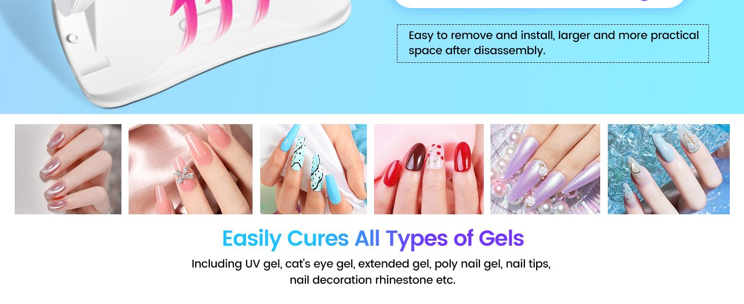 JODSONE UV LED Nail Lamp 320W, Nail Dryer for Gel Polish, Gel Nail Lamp with 72 Light Beads, Led Nail Light for Gel Nails with Automatic Sensor & 4 Timers