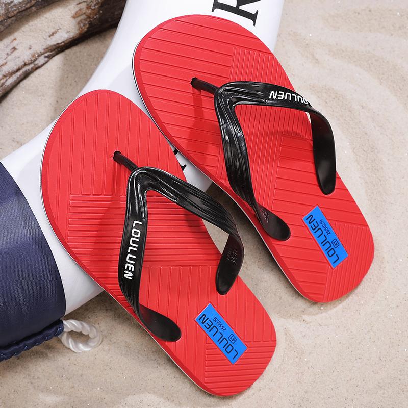 Men's Flip-Flops with Unique Texture, Comfortable Beach Sandals, Lightweight Water Shoes, Soft Non-Slip House Slippers for Summer