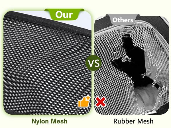 Pecute trapezoidal cat backpack, comfortable travel, well-ventilated, available in black and grey.