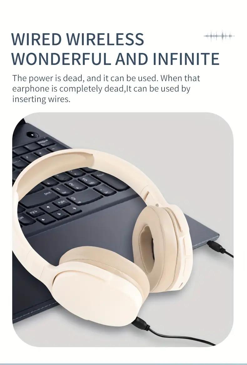 Wireless Headphones -,Sleek Black Headset ,Long Distance Connection Headset,Comfortable & Foldable Gaming Headset, Tws Bluetooth Noise,Canceling for Calls, Type-C Charging, Ideal for Travel & Home, Stereo Phones ,Design Plastic Construction  Earbuds