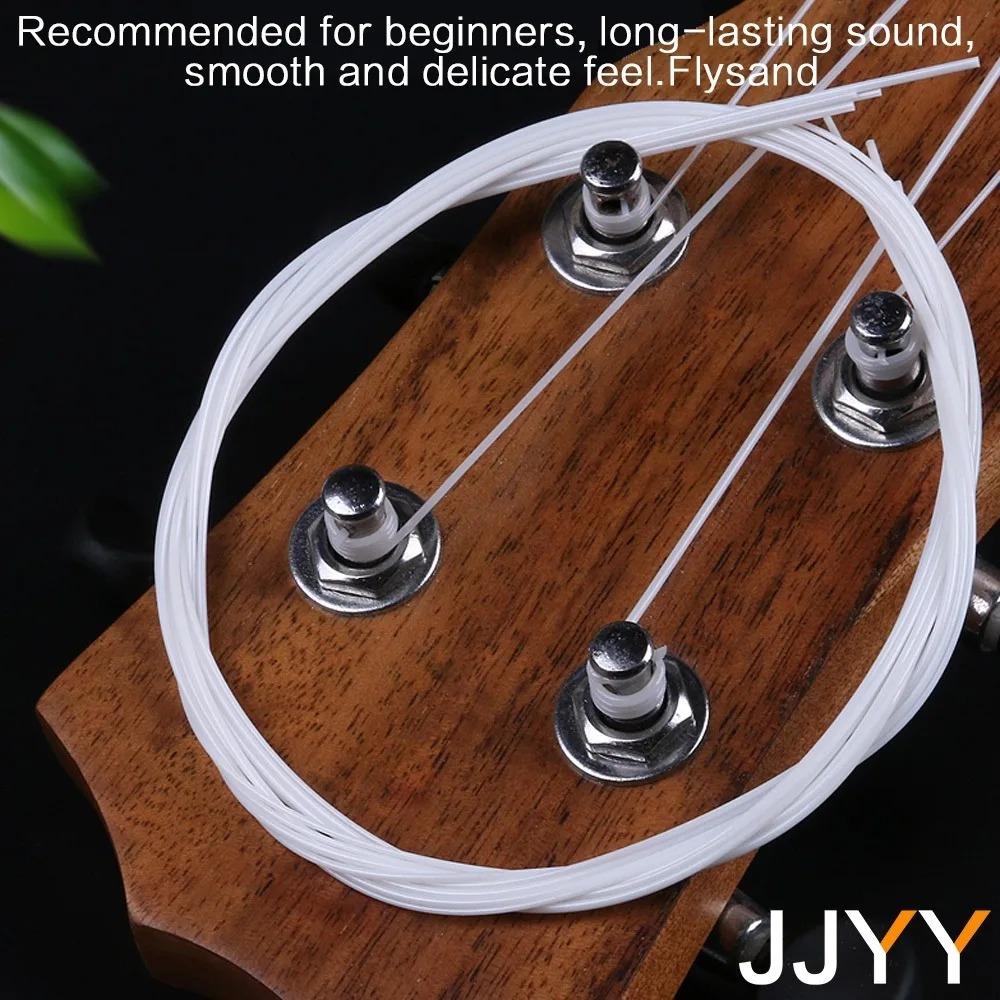 Nylon Ukulele Strings Set with Nano Anti-Rust Coating, Durable Camping & Dorm Use, Quick Tuning, Anti-Break Strings for Accurate Play