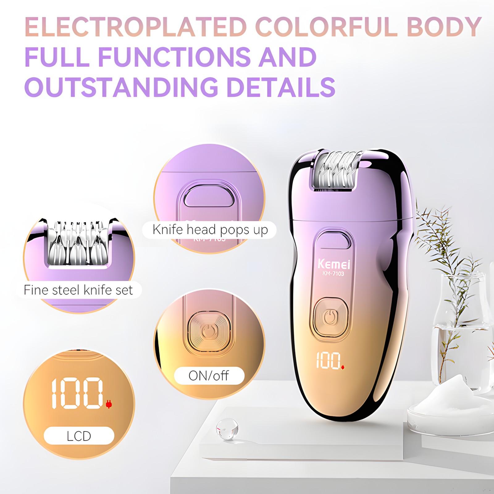 3 in 1 Electric Hair Removal Instrument, 1 Set Rechargeable Hair Removal Machine with Replace Heads, Personal Care Appliances for Women