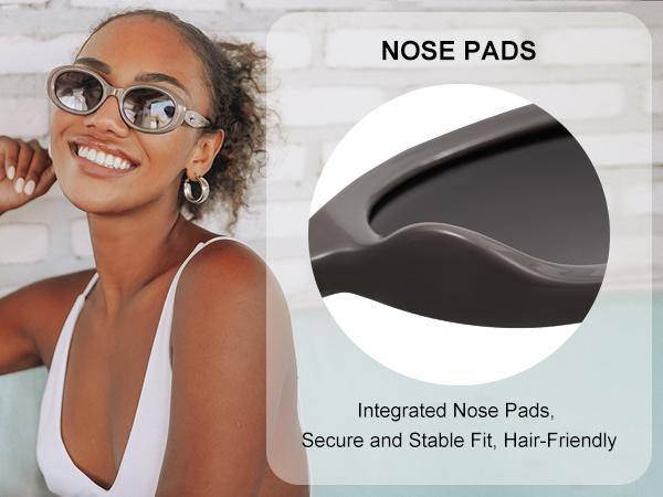 SOJOS Small Retro Oval Polarized frame for Women Men 90s Vintage UV400 Protection Sunglasses