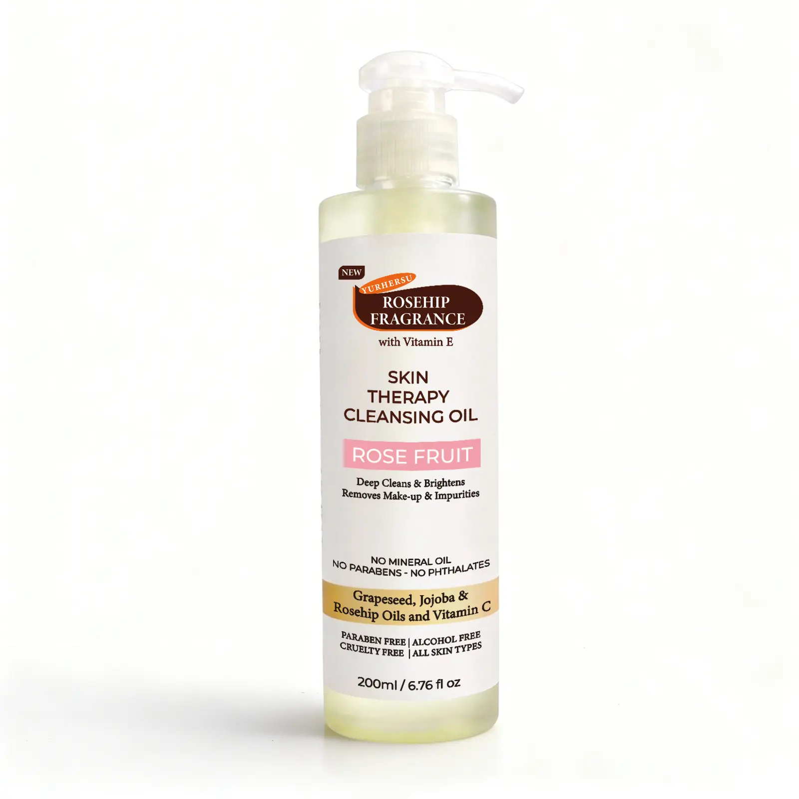 Multi-Purpose Pure Castor Oil Natural Nourishing Hydrating Oil, Support Fuller Looking Hair Eyelashes & Eyebrows, Deep Moisturize Dry Skin Strengthen Nails Cuticles, All In One Daily Skincare Hair Care For Men Women