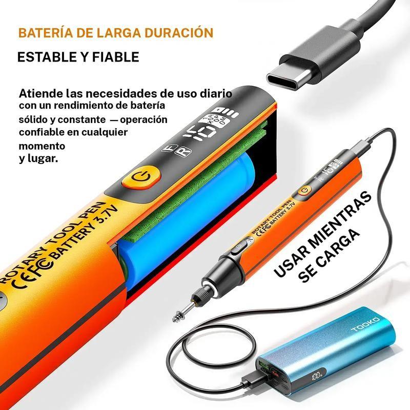 39-piece USB power tool set for polishing, electric angle grinder, cordless drill bit, USB rotary drill kit for polishing and grinding — multiple speeds for wood, metals, and gemstones.