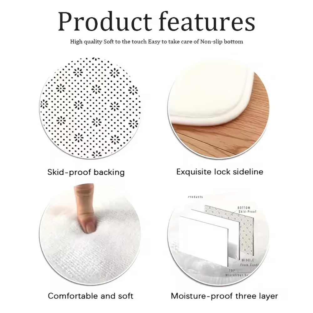 Machine Washable Polyester Frogs Singing Cartoon Design Area Rug - Non-Slip Rectangle Doormat for Living Room, Bedroom, Bathroom, Kitchen - Indoor Decorative Floor Mat with PVC Backing