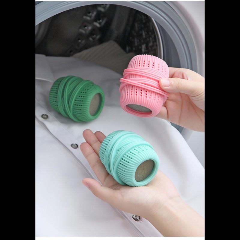 No More Hand-Tearing Filters! Ball Collection Bag for Washing Machine, Insert Into Drum, Wash 10 Times, Empty Once, Convenient Design