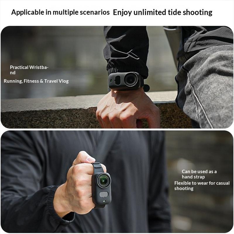 Raywowo Silicone Wrist Strap Mount For Osmo/GoPro Action Cameras, Adjustable Hand Strap For Backpack, Sports Camera Accessories