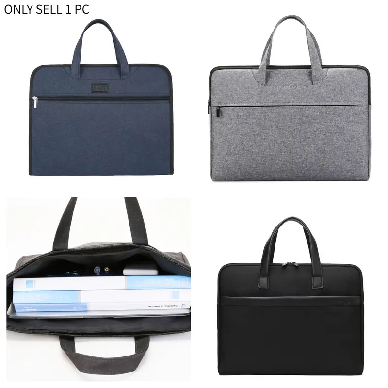 Premium Large Capacity Business Handheld Briefcase File Bag Durable Waterproof Office Conference Document Tote Bag, Multifunctional Casual Portfolio for Business Trip Office Paper Storage