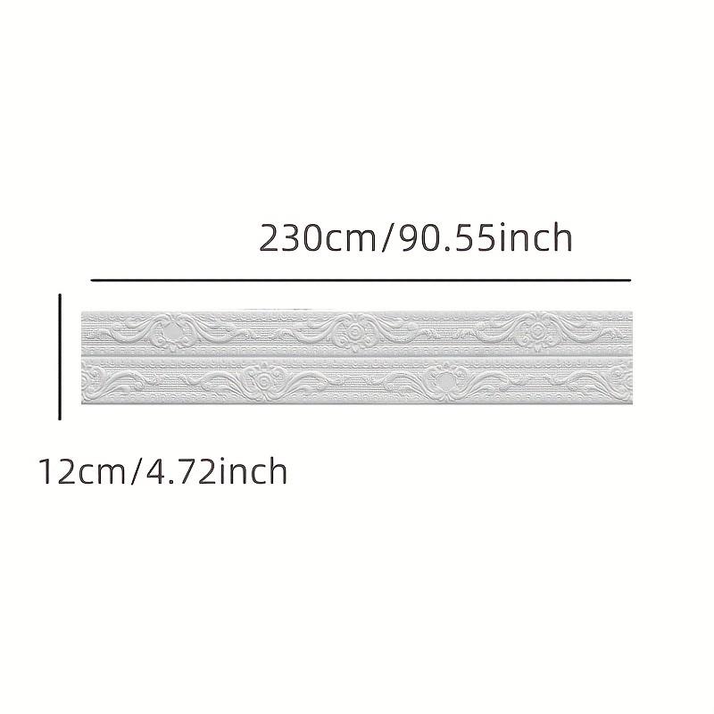 3-Pack Vinyl Wallpaper Strips, Self-Adhesive Waterproof Edge Seals, Interior & Exterior Baseboards, Ceiling & Wall Decor, Easy Application, Peel And Stick Wallpaper