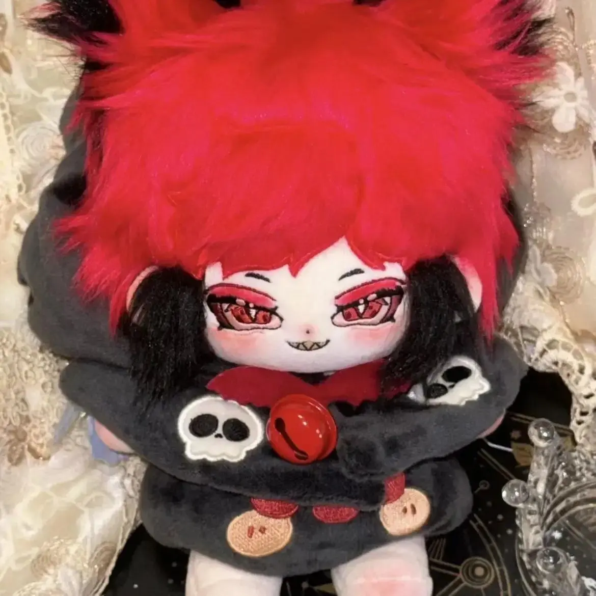 2026 New hot item Anime Role Cute Alastor Plush Doll Cosplay Cotton Stuffed Body Dress Up Clothes Plushies Toys Figures Lovely Xmas Gift 20cm