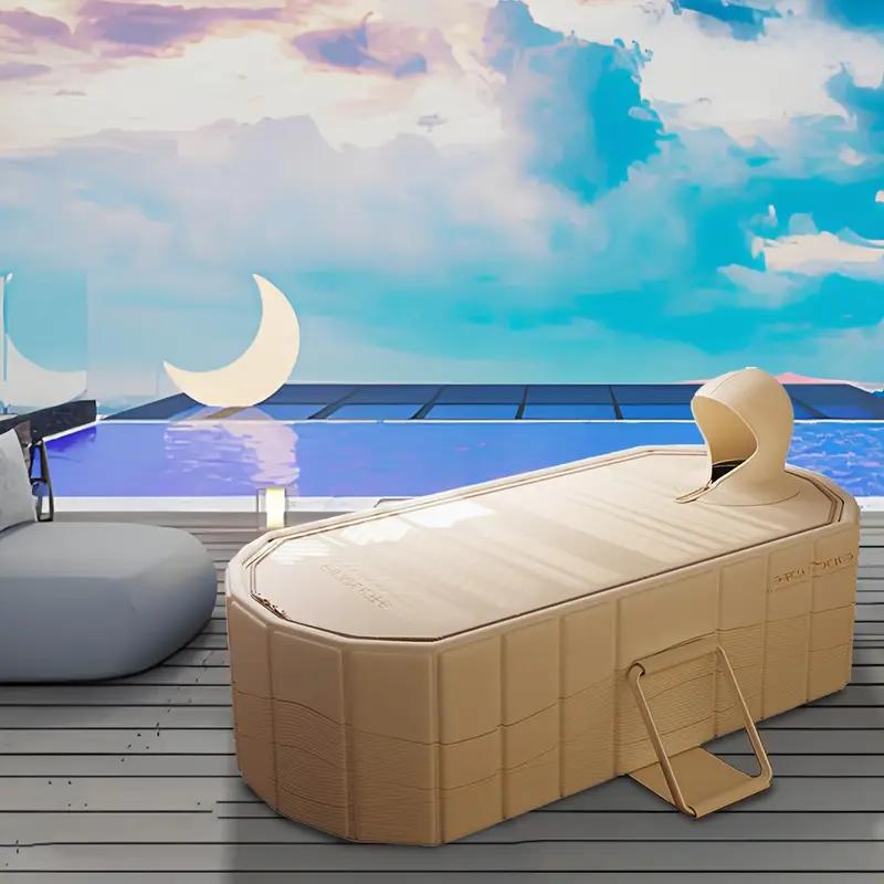 Portable insulated bathtub, Ice Bath Tub for Athletes, Inflation-free bathtub for shower, Ice Plunge Tub with Cover, Baths at Home & Outdoor