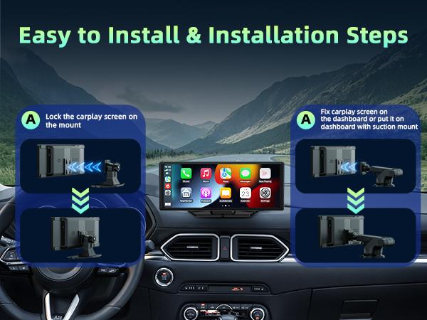 【SpringGlowUp】LAMTTO 9.26-Inch Wireless CarPlay Screen — Compatible with Apple CarPlay and Android Auto, Supports GPS Navigation, AirPlay, and Touchscreen Dashboard for In-Car Navigation and Entertainment