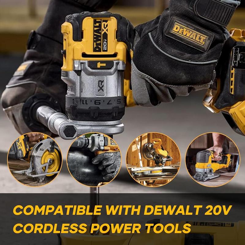 2 Pcs 8000 Mah For Dewalt 20v Batteries Suitable For Electric Drills, Hair Dryers, Grinders, Car Washers, Etc.! Auto Repair Tools, Gardening Tools, Renovation Tools And Other Tools Of The Same Brand Can Be Used 2 Pcs 8000 Mah For Dewalt 20v Batteries Suitable For Electric Drills, Hair Dryers, Grinders, Car Washers, Etc.! Auto Repair Tools, Gardening Tools, Renovation Tools And Other Tools Of The Same Brand Can Be Used