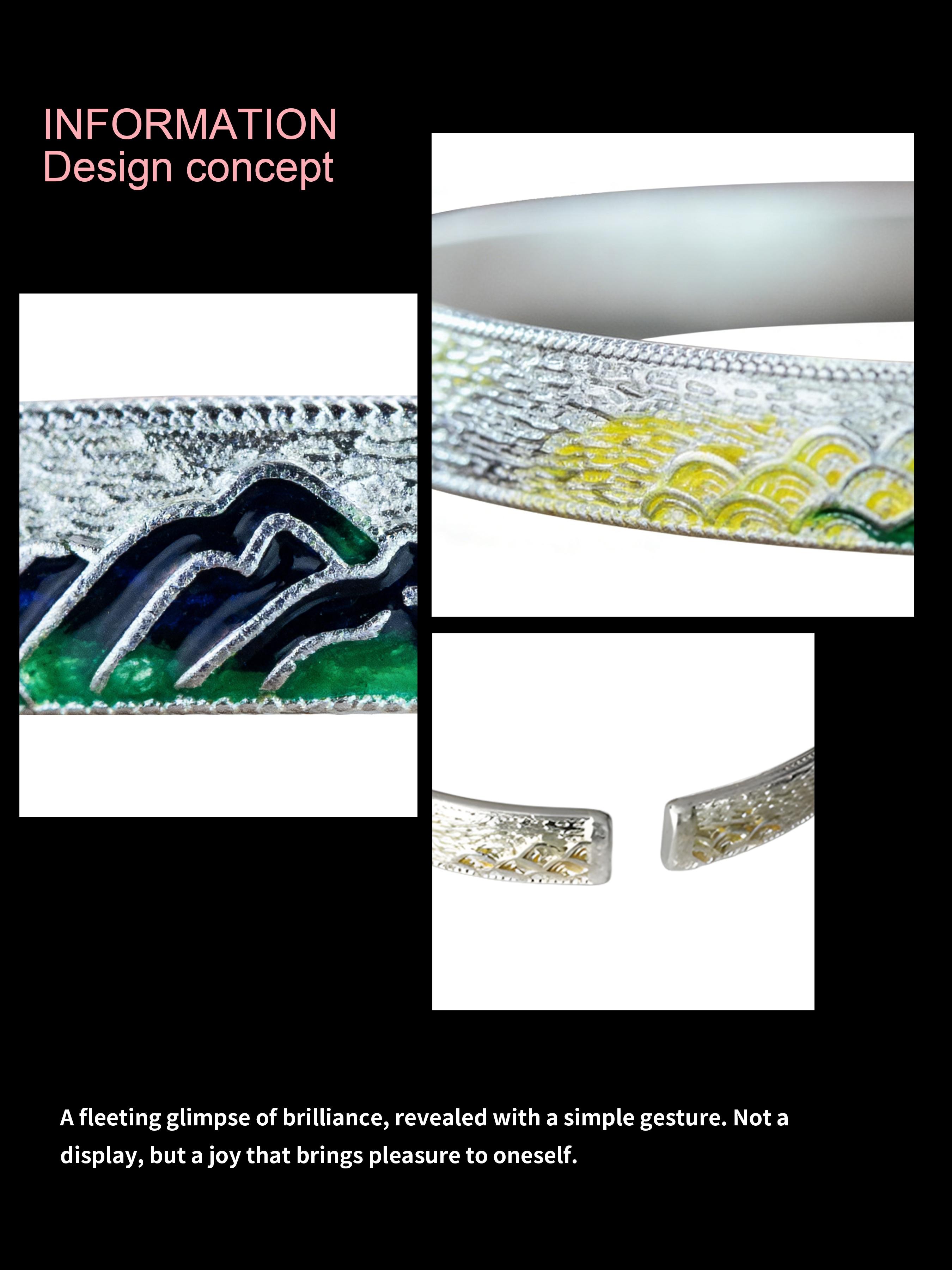 Enamel Craft Bracelet, Long-Lasting Color, Non-Oxidizing, Smooth Texture, Elegant and Versatile, Perfect Gift for Holidays and Birthdays