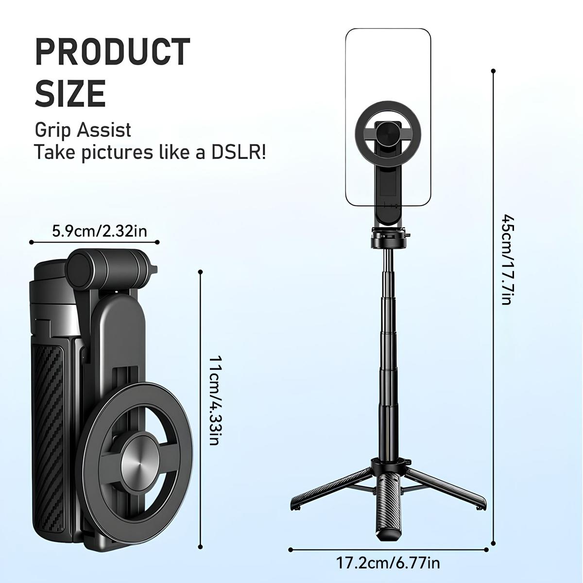 4-in-1 Multifunctional Magnetic Selfie Stick 360° Rotation Bluetooth Control Phone Holder for Vlogging Travel Gadgets Cellphone Camera Accessories Cordless Tripod Stabilizer 4-in-1 Multifunctional Magnetic Selfie Stick 360° Rotation Bluetooth Control Phone Holder for Vlogging Travel Gadgets Cellphone Camera Accessories Cordless Tripod Stabilizer