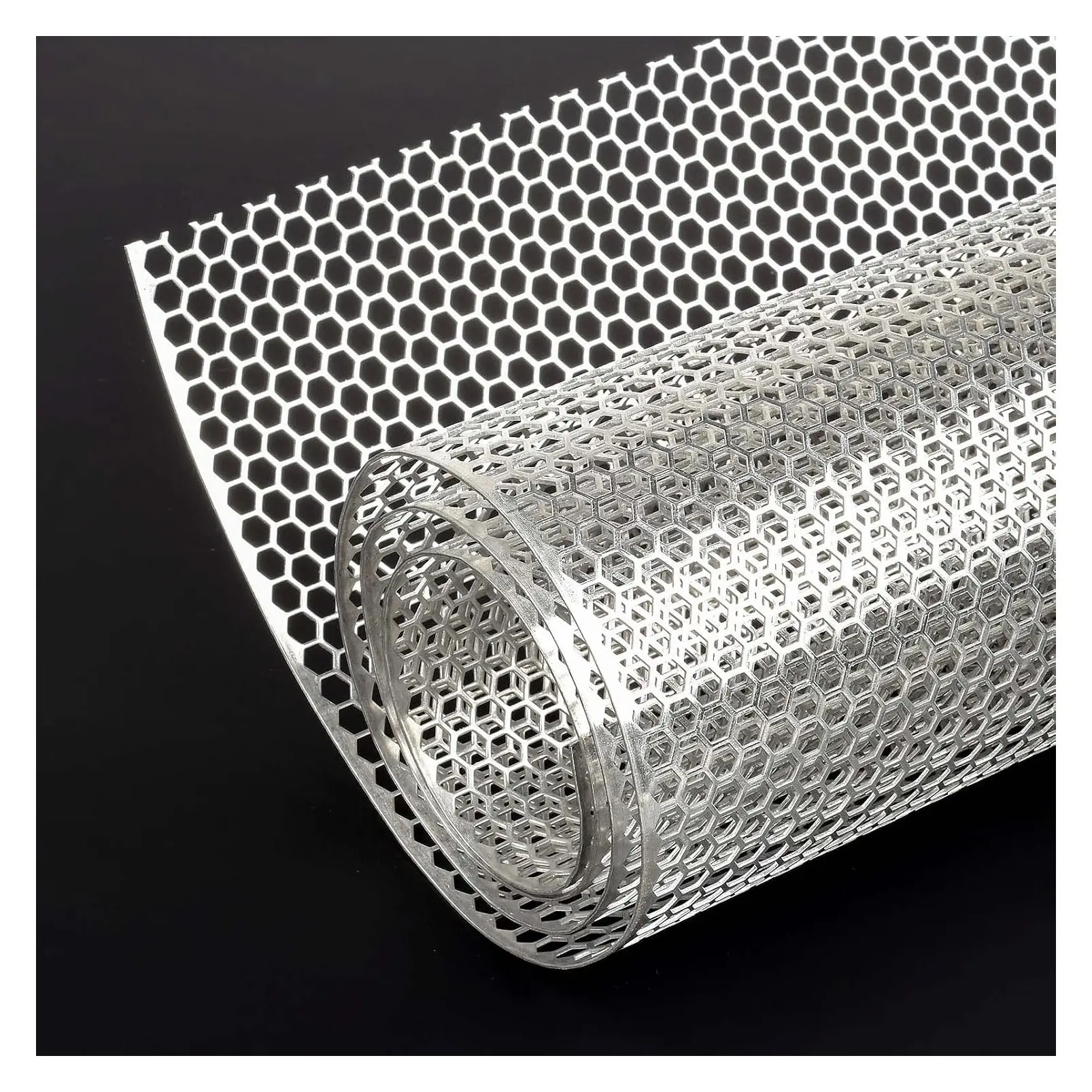 Universal 40"x13" Aluminum Alloy Honeycomb Car Grill Mesh Insert Bumper - 6mm Spacing 1mm Silver, 100x33cm Automotive Grille GridGift