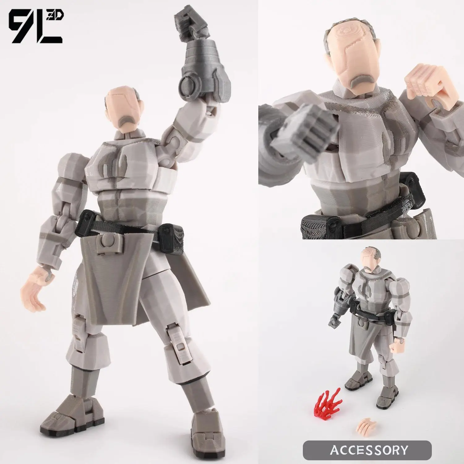 9L3D Dummy13 Lucky13 Conquest Action Figure Invin-cible Model Full Body Movable Toy Multi-Jointed Movable Robot 3D Printed Decor