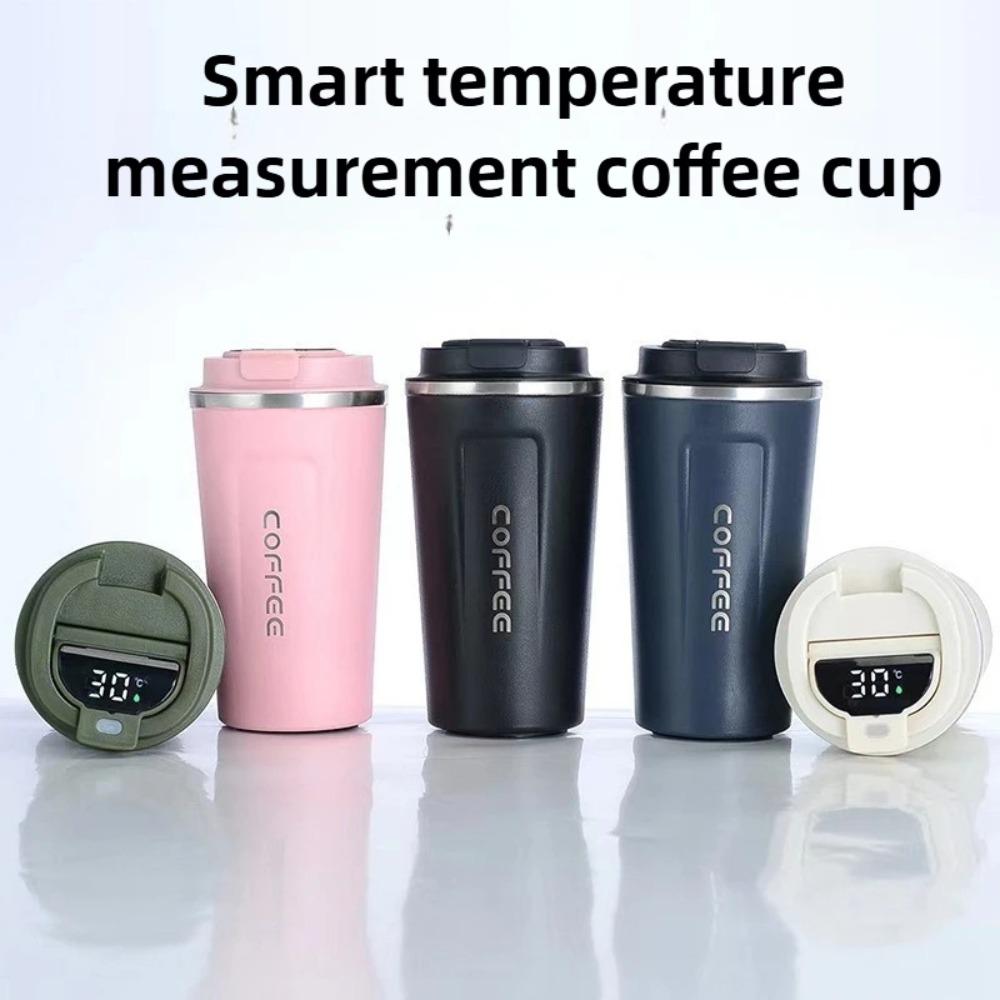 510ML Thermos Coffee Mug, Stainless Steel Coffee Cup, Temperature Display, Vacuum Flask, Thermal Tumbler, Insulated Water Bottle, Insulated Travel Drinkware