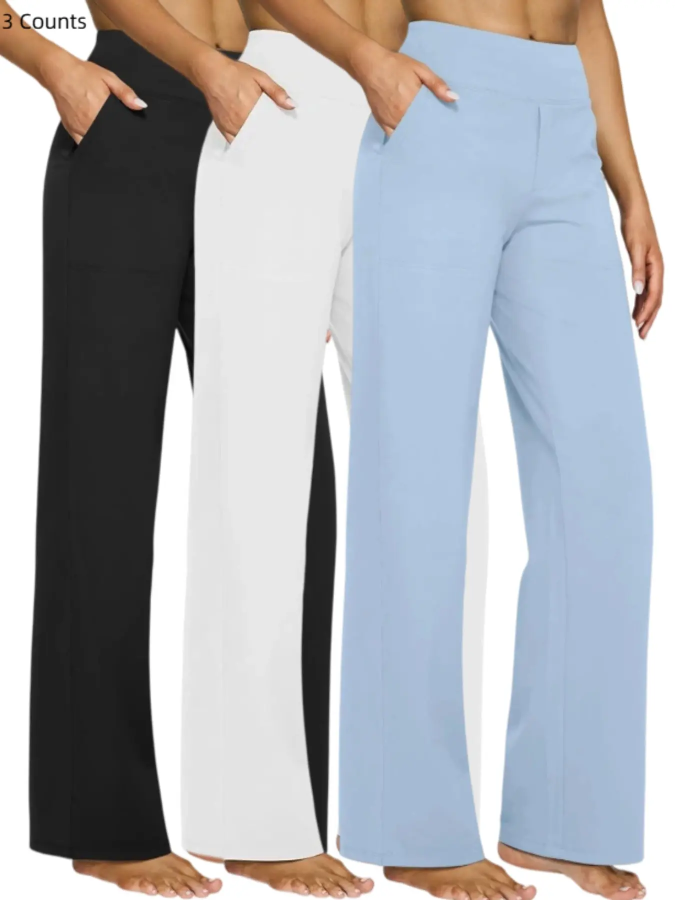 2026 Loose High-Waist Wide Leg Yoga Pants for Women, Knitted Athletic Sweatpants with Pockets, Comfortable Casual Sports Pants 2026 Loose High-Waist Wide Leg Yoga Pants for Women, Knitted Athletic Sweatpants with Pockets, Comfortable Casual Sports Pants