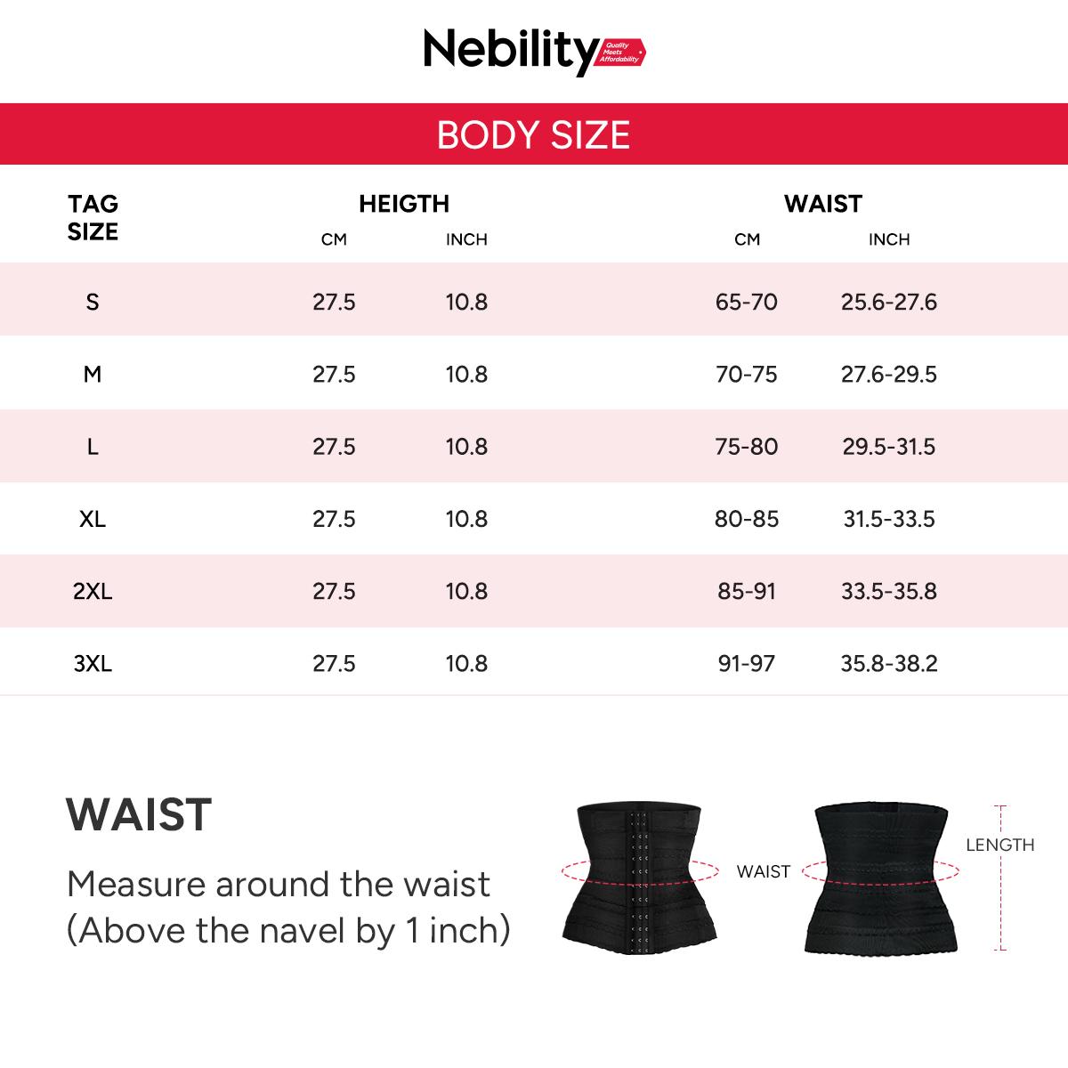 Nebility Segmented Waist Trainer for Women Waist Cincher Shapewear Tummy Control Body Shaper shapewear women fajas body shaper Basic Womenswear Compression