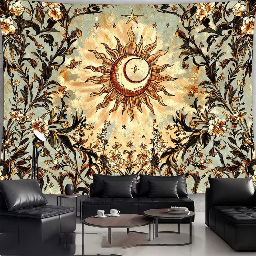 Theme Wall Hanging Tapestry, Enhance Home Atmosphere, Suitable for Living Room, Bedroom, Daily Gatherings, Artistic Fabric Background Decor