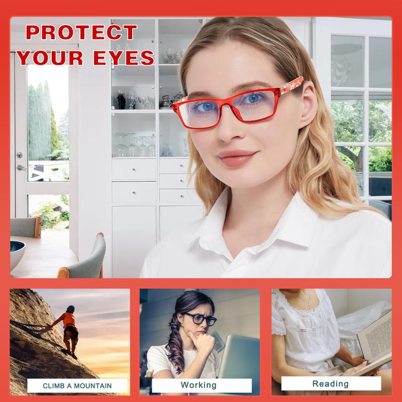 DEAAOK 5 Pack Reading Glasses For Women Stylish Blue Light Blocking Readers Womens Men Spring Hinge Eyeglasses DEAAOK 5 Pack Reading Glasses For Women Stylish Blue Light Blocking Readers Womens Men Spring Hinge Eyeglasses
