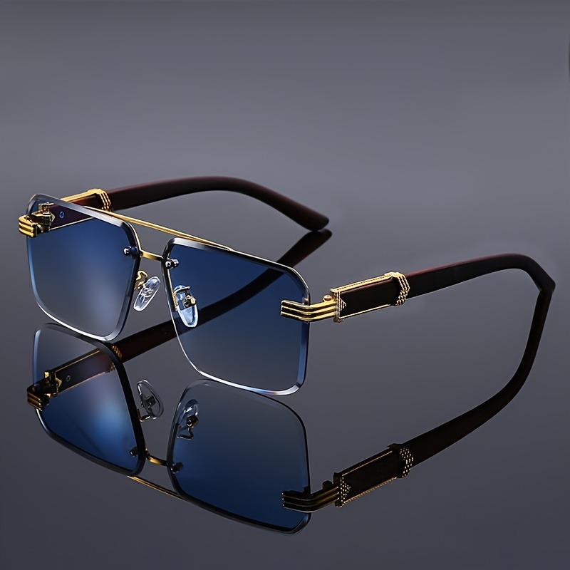 Men's luxury vintage fashion frameless glasses - high quality and stylish multi-color options - the perfect choice, a trendy pick