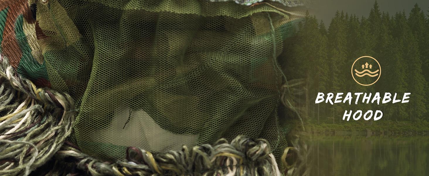 SLSY 5 in 1 Ghillie Suit, 3D Camouflage Hunting Apparel Including Jacket, Pants, Hood, Carry Bag Suitable for Unisex Adults/Youth (M/L/XL/XXL) SLSY 5 in 1 Ghillie Suit, 3D Camouflage Hunting Apparel Including Jacket, Pants, Hood, Carry Bag Suitable for Unisex Adults/Youth (M/L/XL/XXL)