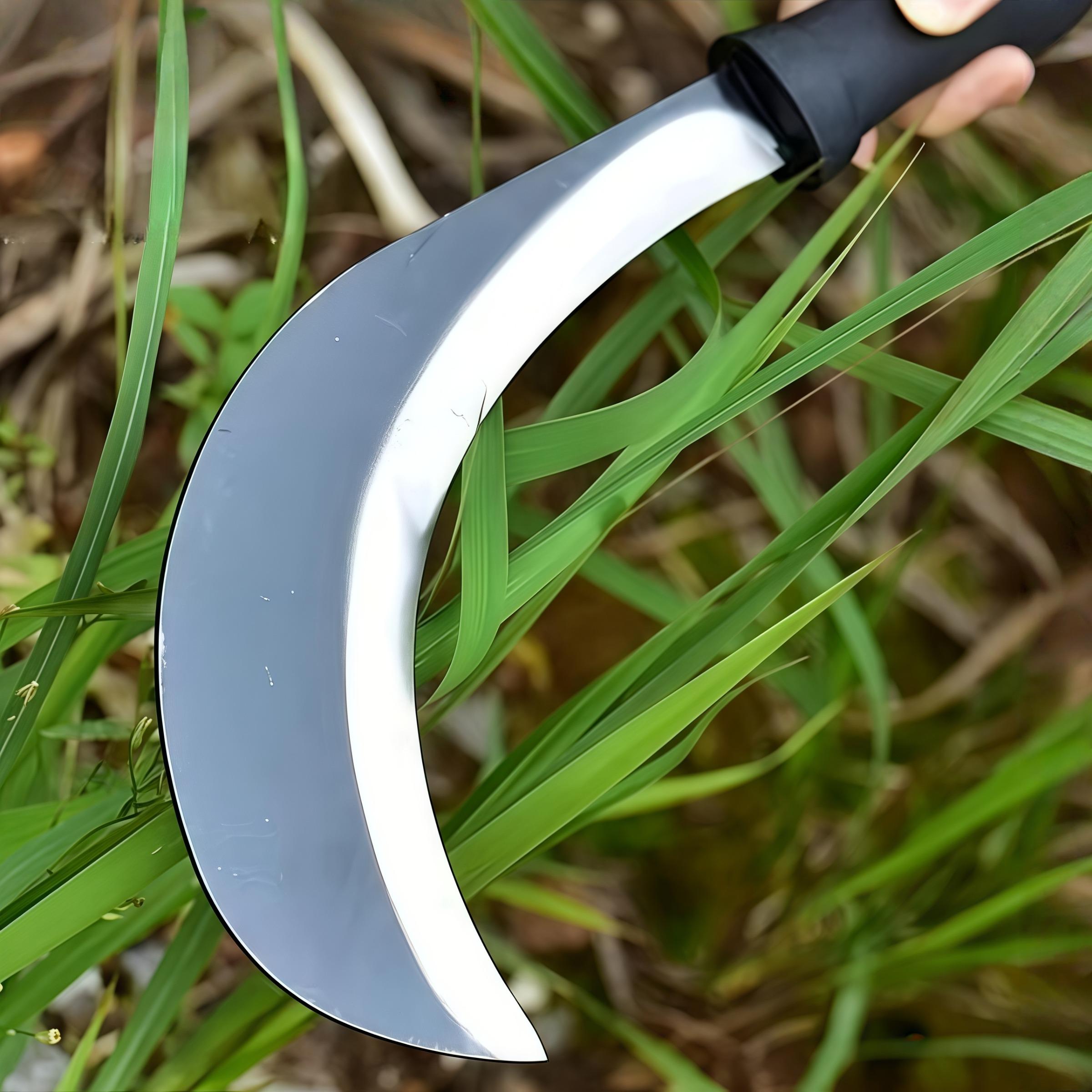 Curved Scythe for Grass Cutting, Vegetable Harvesting, Pruning Branches, Garden Tool, Durable and Efficient, Ideal for Farming and Gardening