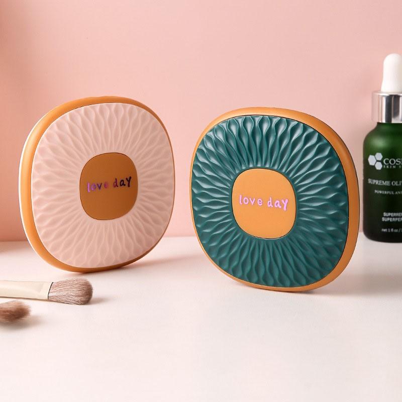 Portable Foldable Dual-Sided Makeup Mirror, Compact Square Handheld High-Definition Princess Mirror, Travel-Friendly Beauty Mirror, Folding Makeup Mirror